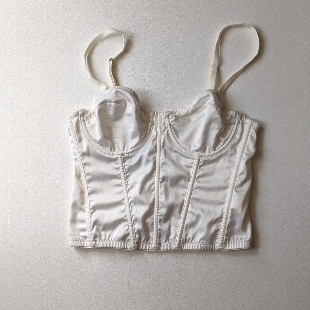 Urban Outfitters White Bustier Crop Top